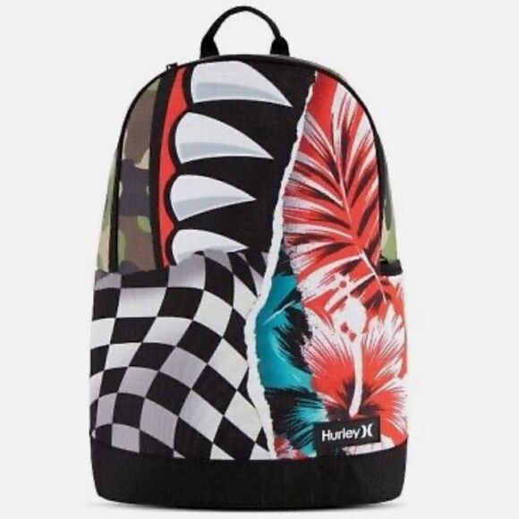 Hurley Multicolor Print Mash Up Graphic Backpack - Picture 1 of 4